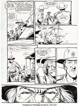 Preacher #3 Story Page 7 Jesse Custer and Tulip Original Art (DC/Vertigo, 1995) by Steve Dillon - Auction record, sale price, and art valuation. Compare with similar artists and explore comparable artworks.