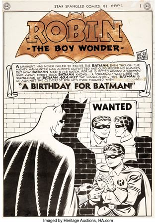 Sample artwork by Jim Mooney (1919 - 2008), known for comic book illustration - View similar artists and auction records