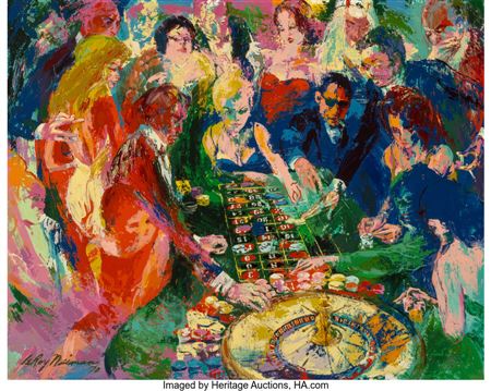 Roulette Table at Vegas by LeRoy Neiman - Auction record, sale price, and art valuation. Compare with similar artists and explore comparable artworks.