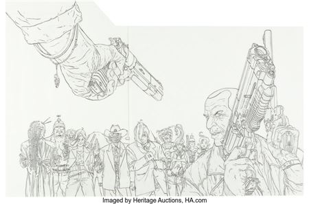 Geof Darrow Hard Boiled Trade Paperback Cover Original Art (Dark Horse, 1993) by Geof Darrow - Auction record, sale price, and art valuation. Compare with similar artists and explore comparable artworks.