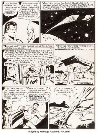 John Sikela and Joe Shuster - Unpublished Superman Story Page 6 Original Art (DC, c. 1945) by John Sikela - Auction record, sale price, and art valuation. Compare with similar artists and explore comparable artworks.