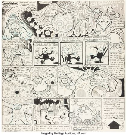 Kim Deitch Sunshine Girl Complete 1-Page Underground Comix Story Original Art (1967) by Kim Deitch - Auction record, sale price, and art valuation. Compare with similar artists and explore comparable artworks.