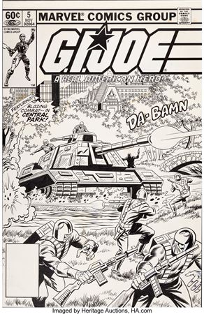 G.I. Joe, A Real American Hero #5 Cover Original Art (Marvel, 1982) by Bob (Robert) Hall - Auction record, sale price, and art valuation. Compare with similar artists and explore comparable artworks.