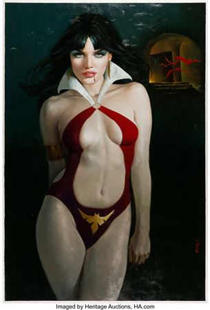 Vampirella, the Daughter of Drakulon Peinture Originale, Illustration (Non datée) by Enrich Torres - Auction record, sale price, and art valuation. Compare with similar artists and explore comparable artworks.