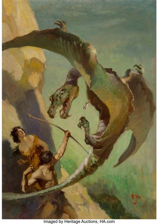 At the Earth's Core, book dust jacket, 1922 by James St John - Auction record, sale price, and art valuation. Compare with similar artists and explore comparable artworks.