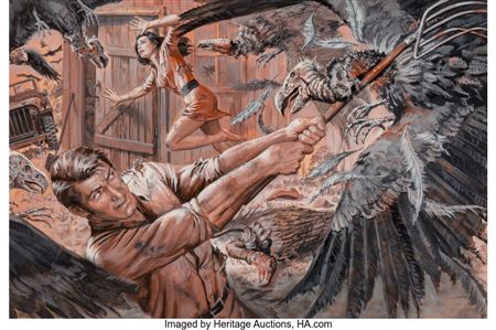Attack of the Man Eating Vultures, True Action interior illustration, August by Samson Pollen - Auction record, sale price, and art valuation. Compare with similar artists and explore comparable artworks.