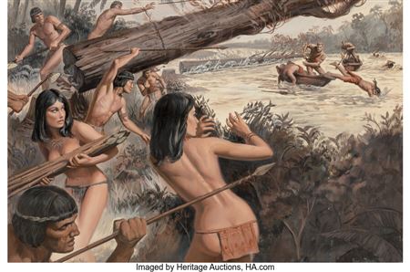 The Naked Ones, Action for Men interior illustration, March by Samson Pollen - Auction record, sale price, and art valuation. Compare with similar artists and explore comparable artworks.