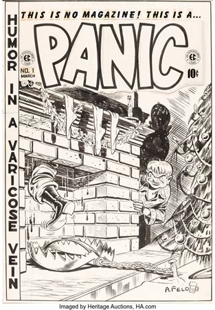 Panic #1 Cover Original Art (EC, 1954) by Al Feldstein - Auction record, sale price, and art valuation. Compare with similar artists and explore comparable artworks.