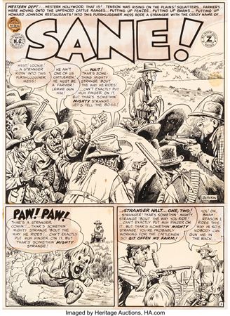 Sample artwork by John Severin (Born 1921), known for comic book illustrator - View similar artists and auction records