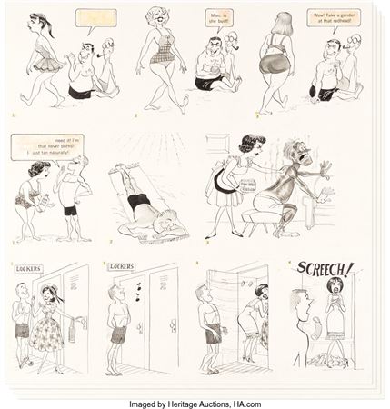 MAD #65 Complete 4-Page Story Original Art Group of 5 (EC, 1961) by Dave Berg - Auction record, sale price, and art valuation. Compare with similar artists and explore comparable artworks.