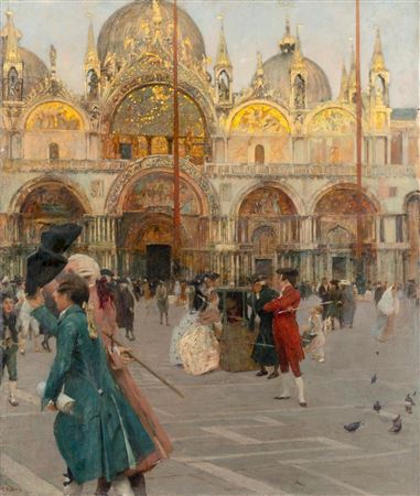 Sample artwork by Ettore Tito (1859 - 1941), known for painting - View similar artists and auction records