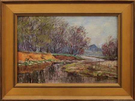 Richmond Stream by George Herbert Baker - Auction record, sale price, and art valuation. Compare with similar artists and explore comparable artworks.