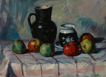 Still-Life with Apples, 1919 by Dezso Tipary - Auction record, sale price, and art valuation. Compare with similar artists and explore comparable artworks.