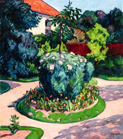 Detail of a Garden by Tibor Polya - Auction record, sale price, and art valuation. Compare with similar artists and explore comparable artworks.