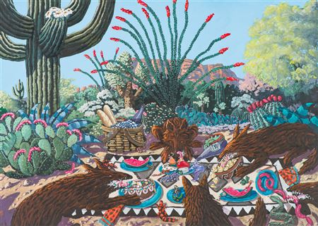 Sample artwork by Anne Coe (Born 1949), known for fantastic animal genre in west - View similar artists and auction records
