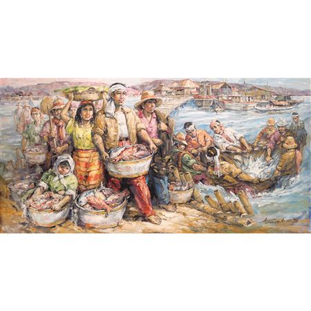 Sample artwork by Angel Cacnio (1931 - 2005), known for painting - View similar artists and auction records