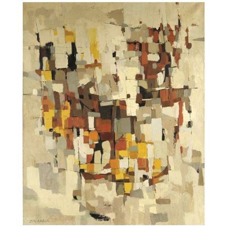 Sample artwork by Oscar Deveza Zalameda (1930 - 2010), known for abstract easel painting, murals - View similar artists and auction records