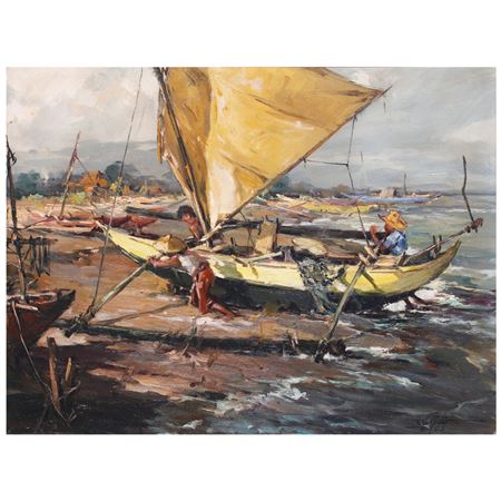 Sample artwork by Gabriel Custodio (1912 - 1993), known for painting - View similar artists and auction records
