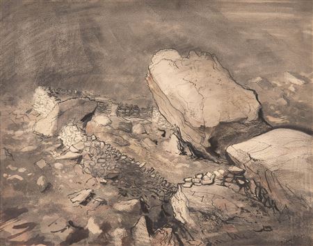 Rocky Sheepfold by John Piper - Auction record, sale price, and art valuation. Compare with similar artists and explore comparable artworks.