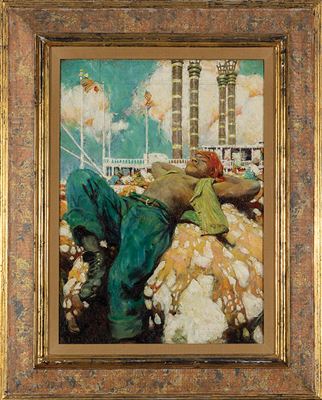 "Stretched Out, Basking in the Torrid Glare (Cajun Cotton)" by Thornton Oakley - Auction record, sale price, and art valuation. Compare with similar artists and explore comparable artworks.
