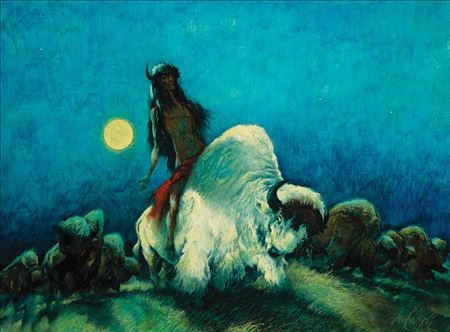 The White Buffalo Spirit Medicine by Paul Dyck - Auction record, sale price, and art valuation. Compare with similar artists and explore comparable artworks.