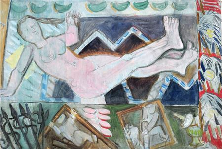 Träumende by Charles Crodel - Auction record, sale price, and art valuation. Compare with similar artists and explore comparable artworks.