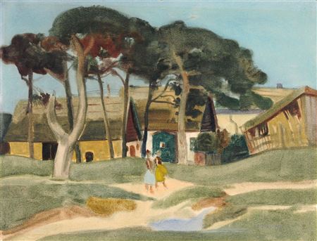 Hduser und Kiefern (Loddin / Usedom?). by Alfred Hesse - Auction record, sale price, and art valuation. Compare with similar artists and explore comparable artworks.