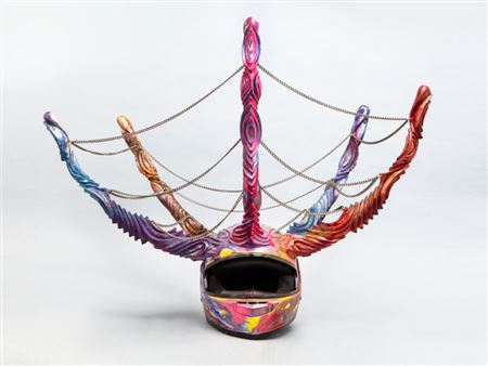 Sample artwork by Leeroy New (Born 1986), known for painting, sculpture - View similar artists and auction records