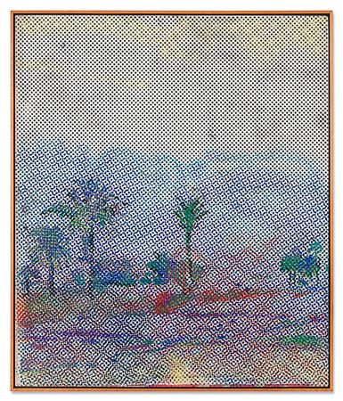 Rasterbild mit Palmen by Sigmar Polke - Auction record, sale price, and art valuation. Compare with similar artists and explore comparable artworks.