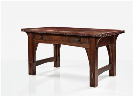 A Rare Library Table by Gustav Stickley - Auction record, sale price, and art valuation. Compare with similar artists and explore comparable artworks.