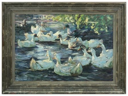 Sample artwork by Randolf Wehn (1911 - 1987), known for post impressionist landscape, city scape and interior scene painting - View similar artists and auction records