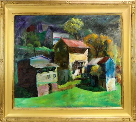 "Prestons Tin Shop, House and Barn" by Charles William Ward - Auction record, sale price, and art valuation. Compare with similar artists and explore comparable artworks.
