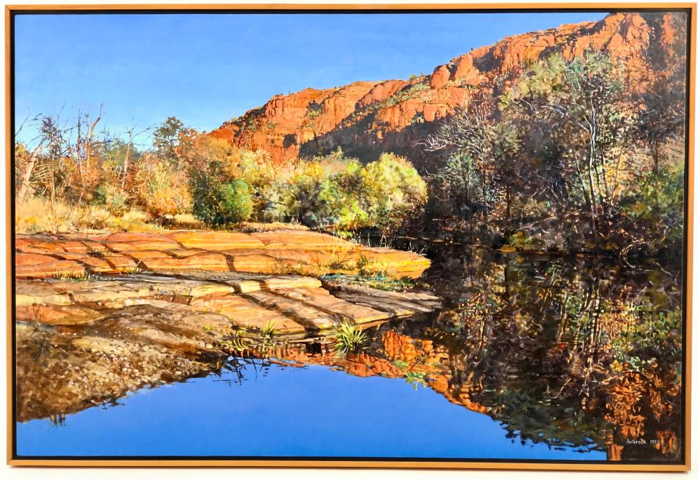 Sample artwork by Peter Holbrook (Born 1940), known for western landscape painting, printmaker - View similar artists and auction records