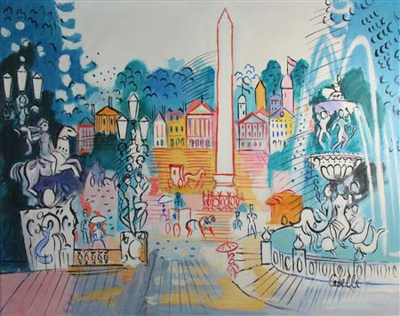 Streetscape by Charles Cobelle - Auction record, sale price, and art valuation. Compare with similar artists and explore comparable artworks.