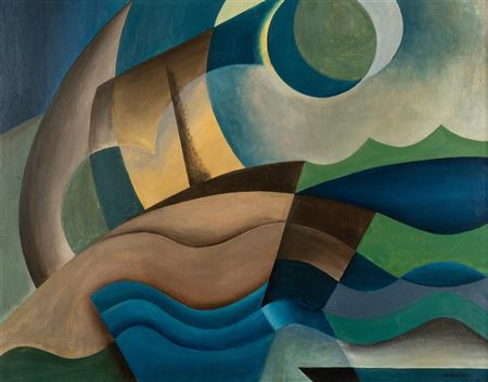 Paesaggio marino, 1933-1935 by Nicolas Diulgheroff - Auction record, sale price, and art valuation. Compare with similar artists and explore comparable artworks.