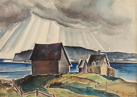 "Two Houses, c. 1940" by Edith Brisac - Auction record, sale price, and art valuation. Compare with similar artists and explore comparable artworks.