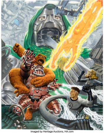 Sample artwork by Steve Fastner (1909 - 1992), known for comics - View similar artists and auction records