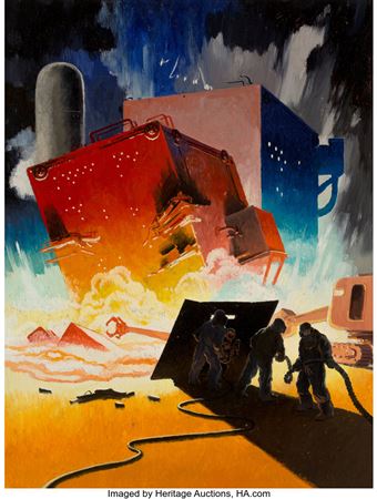 Thrilling Wonder Stories magazine cover, August 1953 by Jack Coggins - Auction record, sale price, and art valuation. Compare with similar artists and explore comparable artworks.