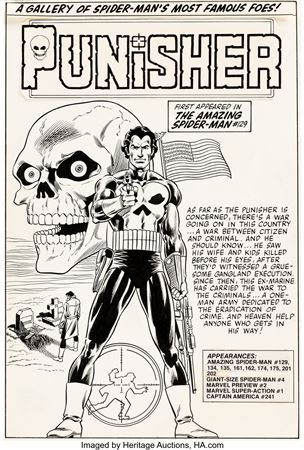 Greg LaRocque and Frank Giacoia The Amazing Spider-Man Annual #15 Punisher Pin-Up Original Art (Marvel, 1981) by Greg LaRocque - Auction record, sale price, and art valuation. Compare with similar artists and explore comparable artworks.