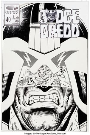 Rich Larson and Sam de la Rosa Judge Dredd #40 Cover Original Art (Fleetway Quality, 1990) by Rich Larson - Auction record, sale price, and art valuation. Compare with similar artists and explore comparable artworks.
