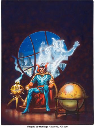 Doctor Strange Master of the Mystic Arts Cover Original Art (Marvel/Simon and Schuster, 1979) by Bob Larkin - Auction record, sale price, and art valuation. Compare with similar artists and explore comparable artworks.