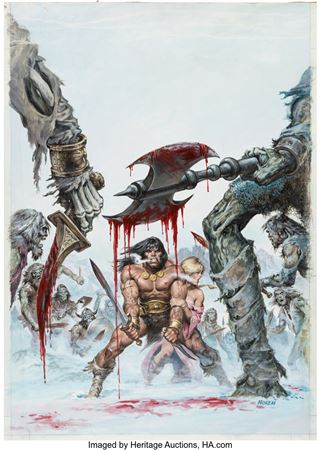 Savage Sword of Conan #39 Cover Painting Original Art (Marvel, 1979) by Earl H Norem - Auction record, sale price, and art valuation. Compare with similar artists and explore comparable artworks.