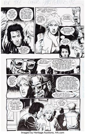 Preacher #5 Story Page 9 Original Art (DC/Vertigo, 1995) by Steve Dillon - Auction record, sale price, and art valuation. Compare with similar artists and explore comparable artworks.