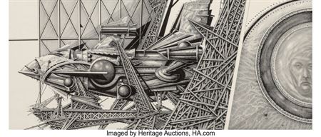 Sample artwork by Ian Miller (Born 1946), known for painting - View similar artists and auction records