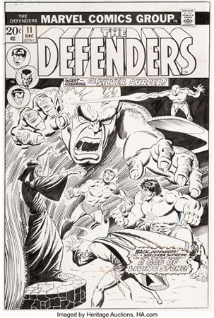Sal Buscema The Defenders #11 Cover Original Art (Marvel, 1973) by Sal Buscema - Auction record, sale price, and art valuation. Compare with similar artists and explore comparable artworks.