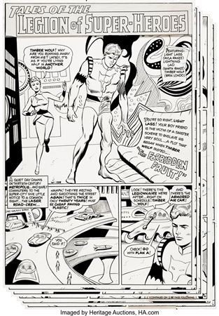Win Mortimer and Mike Esposito Action Comics #378 Legion of Super-Heroes Complete 10-Page Story "The Forbidden Fruit!" Original Art (DC, 1969) by Win Mortimer - Auction record, sale price, and art valuation. Compare with similar artists and explore comparable artworks.