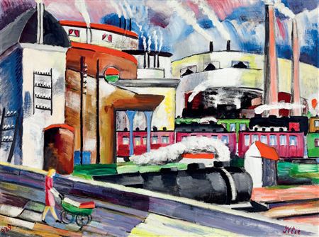 Railway Station in Paris, 1929 by Zoltan Klie - Auction record, sale price, and art valuation. Compare with similar artists and explore comparable artworks.
