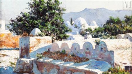 Sample artwork by Andre Delacroix (1872 - 1934), known for works dedicated to the temples of angkor - View similar artists and auction records
