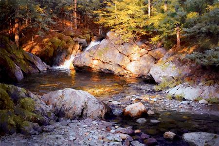 August Creek by Mark Boedges - Auction record, sale price, and art valuation. Compare with similar artists and explore comparable artworks.
