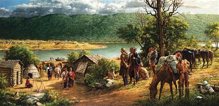 Post and King Beaver at Fort Duquesne by Robert Griffing - Auction record, sale price, and art valuation. Compare with similar artists and explore comparable artworks.